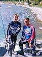Mike & Jason taking time out to try fishing in the Rockies.